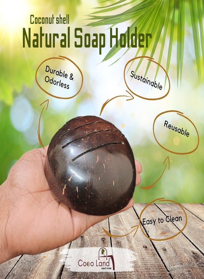 Coco Land Coconut Shell SOAP Holder (Pack of 1) Coconut Oil Polished Natural Soap Pot/Soap Stand/Bathroom Decoratives/Soap Dish/Soap Case/Soap Box - Image 5